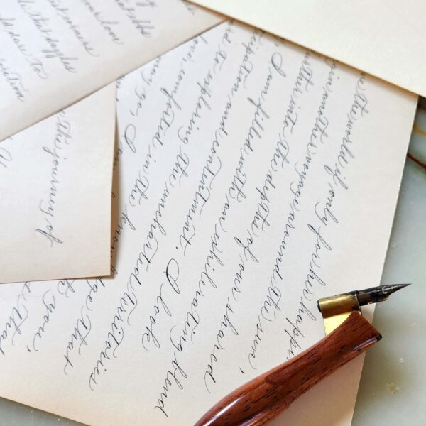 custom love letter handwritten on antique paper